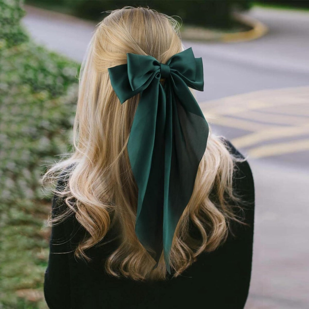 8-Color Set Luxury Satin Bow Hair Clips for Women - French Barrette Style, Sweet and Elegant Summer Hair Accessories - Image 2