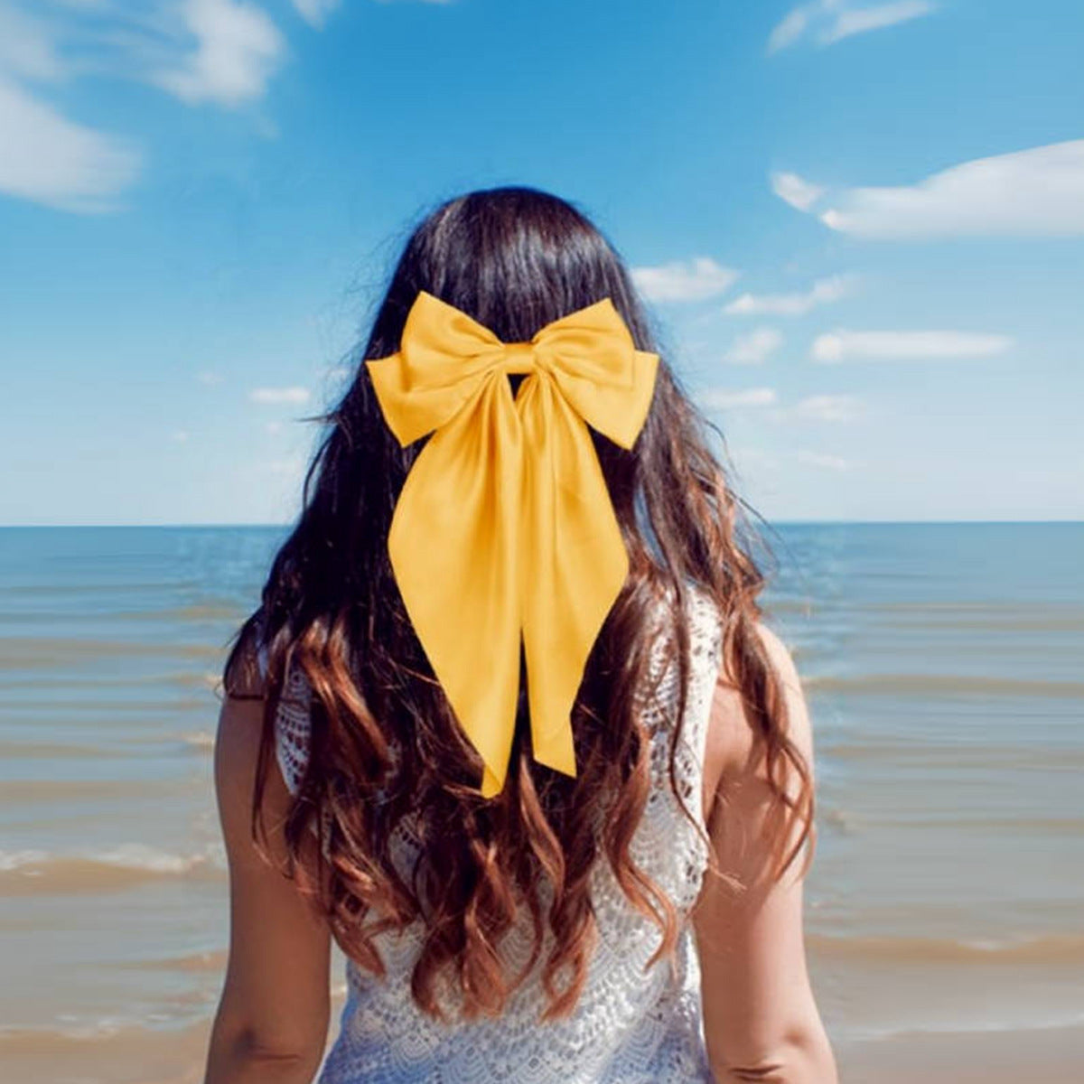 8-Color Set Luxury Satin Bow Hair Clips for Women - French Barrette Style, Sweet and Elegant Summer Hair Accessories - Image 3