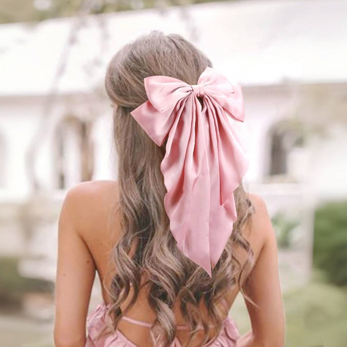 8-Color Set Luxury Satin Bow Hair Clips for Women - French Barrette Style, Sweet and Elegant Summer Hair Accessories - Image 4