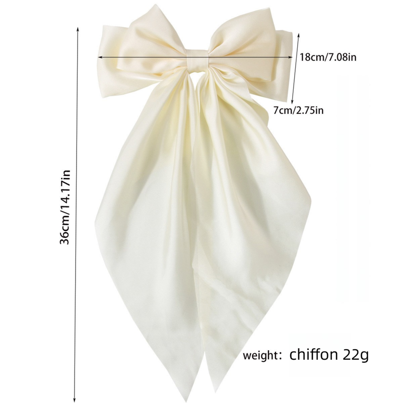 8-Color Set Luxury Satin Bow Hair Clips for Women - French Barrette Style, Sweet and Elegant Summer Hair Accessories - Image 9