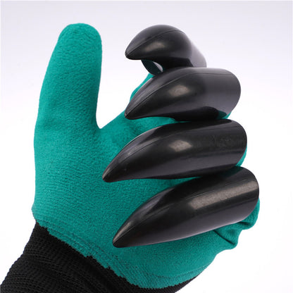 2-Pairs Green Waterproof and Puncture Resistant Gardening Gloves(L: 27CM) - Breathable Latex Foam Coated Work Gloves for Digging, Planting, and Yard Work - Image 2