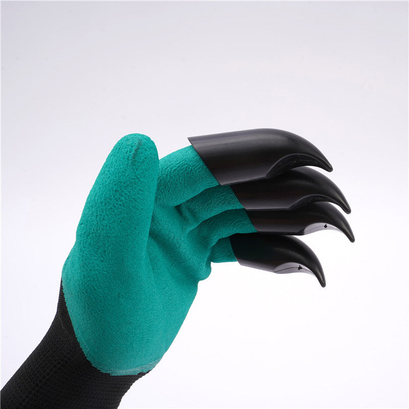 2-Pairs Green Waterproof and Puncture Resistant Gardening Gloves(L: 27CM) - Breathable Latex Foam Coated Work Gloves for Digging, Planting, and Yard Work - Image 3