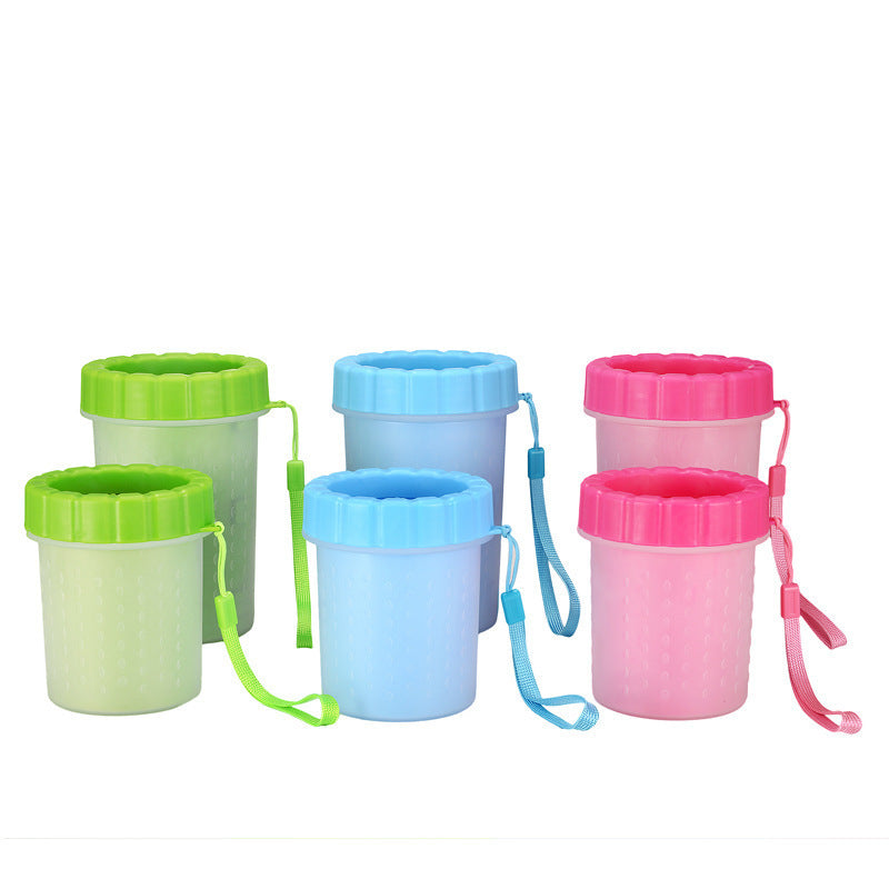 Green Large Size Quick & Easy-Clean Dog Paw Cleaner Cup - PP+TPR Material, Gentle Pet Grooming Tool - Image 4