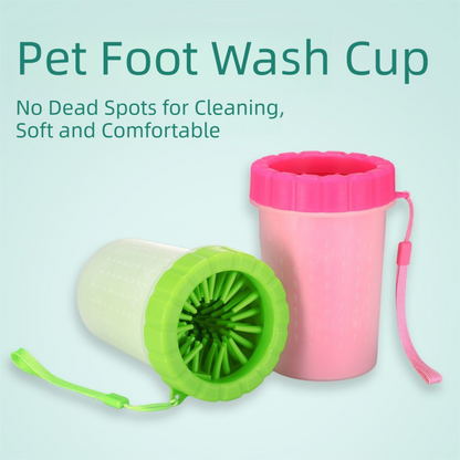 Blue Small Size Quick & Easy-Clean Dog Paw Cleaner Cup - PP+TPR Material, Gentle Pet Grooming Tool - Image 2