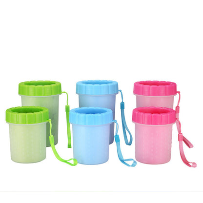 Pink Large Size Quick & Easy-Clean Dog Paw Cleaner Cup - PP+TPR Material, Gentle Pet Grooming Tool - Image 4