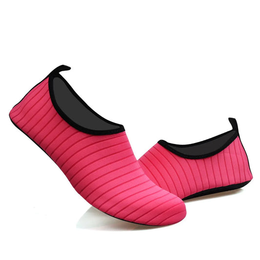 #38/39 Rose Red Quick-Dry Aqua Beach Water Shoes for Men and Women - Slip-On Lightweight Breathable Barefoot Swim Socks - Image 2