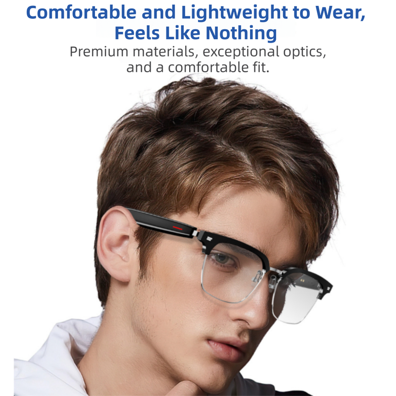 Pink-White Ultra-Light AI Smart Sunglasses - Immersive Stereo Sound, Clear Noise Reduction, IPX Waterproof, Comfortable & Stylish - Image 4