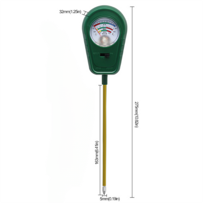 3-in-1 Mechanical Pointer Soil Meter - No Batteries Required, Measures Fertility, Moisture, and pH for Gardening - Image 4