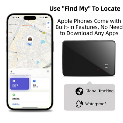 Ultra-Slim 2mm Glass Card Tracker for iOS - Global GPS Location Finding for Wallet, Keys, and Luggage - Image 2