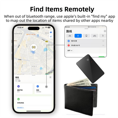 Ultra-Slim 2mm Glass Card Tracker for iOS - Global GPS Location Finding for Wallet, Keys, and Luggage - Image 4