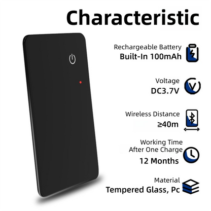Ultra-Slim 2mm Glass Card Tracker for iOS - Global GPS Location Finding for Wallet, Keys, and Luggage - Image 7