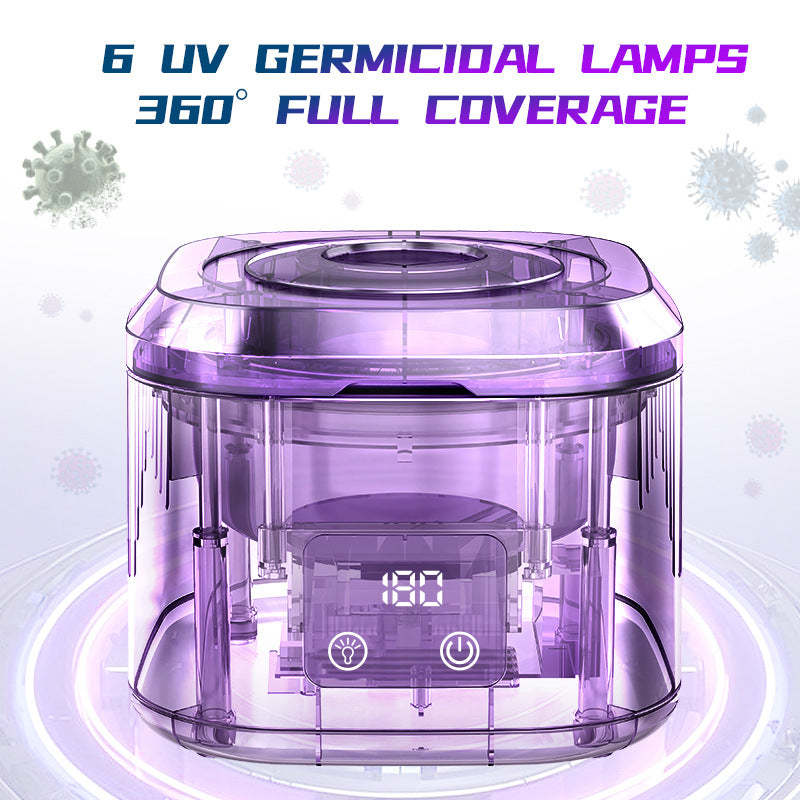 Muti-Functional Portable UV-C Ultrasonic Cleaner (49KHz) - 3 Time Modes for Deep cleaning and Sterilization, 340ml Stainless Steel Tank - Image 3
