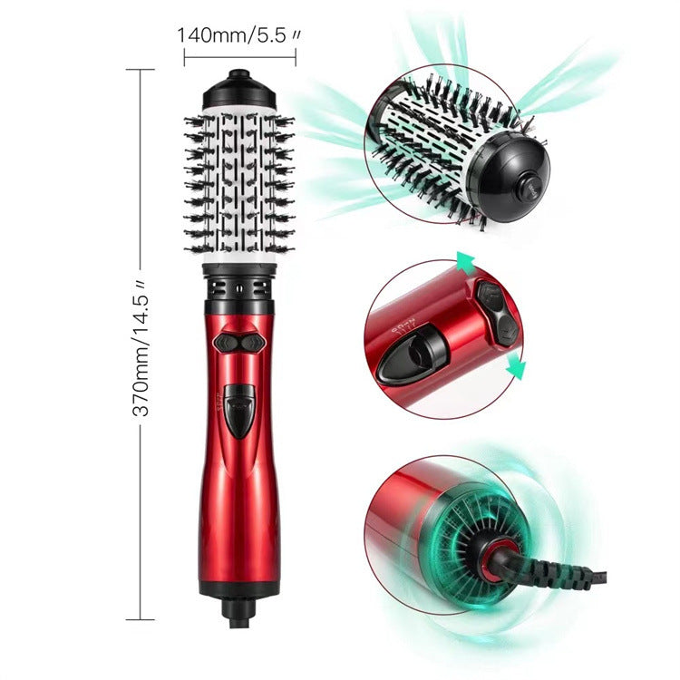 2-in-1 Grey-Purple Automatic Rotating Hot Air Styler(38/50mm Curling Barrel) - Multifunctional Hair Dryer Brush, Straightener & Curler with 3 Heat Settings and 360° Bi-directional Rotation - Image 8