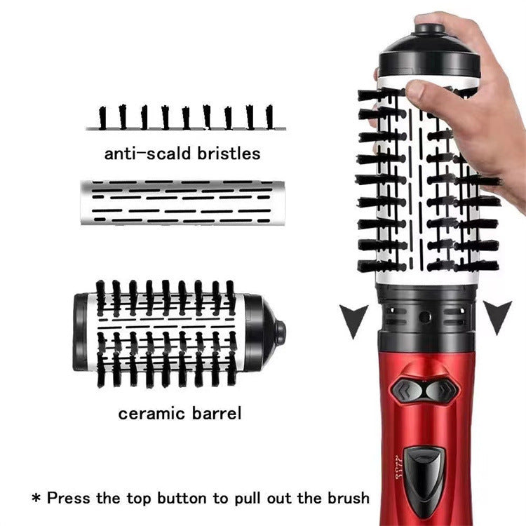 2-in-1 Pink Automatic Rotating Hot Air Styler(38/50mm Curling Barrel) - Multifunctional Hair Dryer Brush, Straightener & Curler with 3 Heat Settings and 360° Bi-directional Rotation - Image 5
