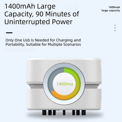 White Portable Handheld Cordless Mini Desktop Vacuum Cleaner - Powerful 10KPA Suction,  Efficient Dust & Debris Collection for Home, Office, and Student Use - Image 5
