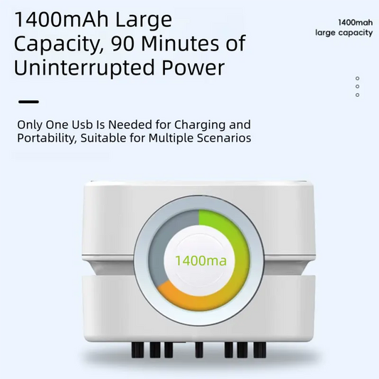 White Portable Handheld Cordless Mini Desktop Vacuum Cleaner - Powerful 10KPA Suction,  Efficient Dust & Debris Collection for Home, Office, and Student Use - Image 5