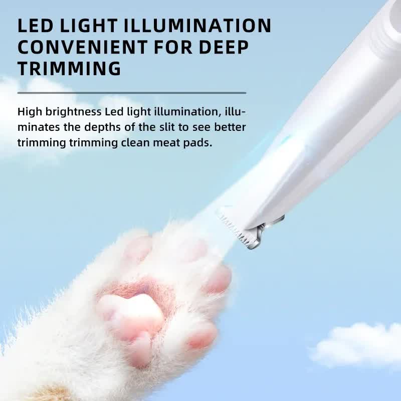 F6 Portable Pet Hair Detailed Trimmer(2 * 140mm Blades) - Cat & Dog Waterproof  Grooming Clipper with LED Light &  Display, Low-Noise Ceramic Blade - Image 2