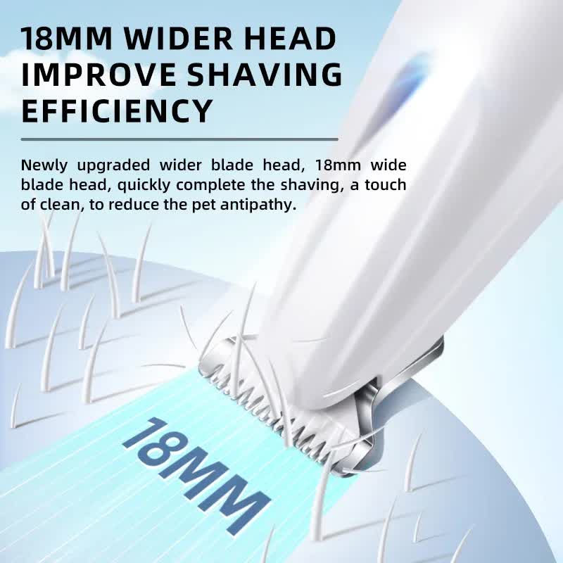 F6 Portable Pet Hair Detailed Trimmer(2 * 140mm Blades) - Cat & Dog Waterproof  Grooming Clipper with LED Light &  Display, Low-Noise Ceramic Blade - Image 3