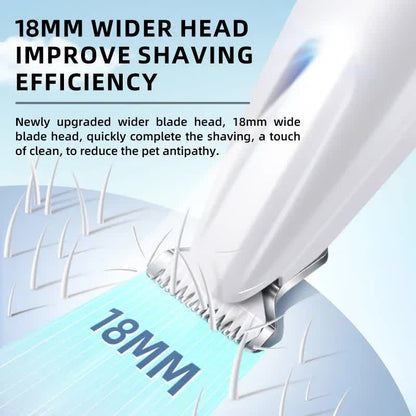 F6 Portable Pet Hair Detailed Trimmer(2 * 140mm Blades) - Cat & Dog Waterproof  Grooming Clipper with LED Light &  Display, Low-Noise Ceramic Blade - Image 3