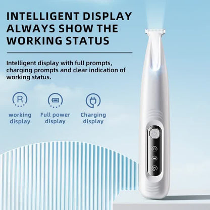 F6 Portable Pet Hair Detailed Trimmer(2 * 140mm Blades) - Cat & Dog Waterproof  Grooming Clipper with LED Light &  Display, Low-Noise Ceramic Blade - Image 4