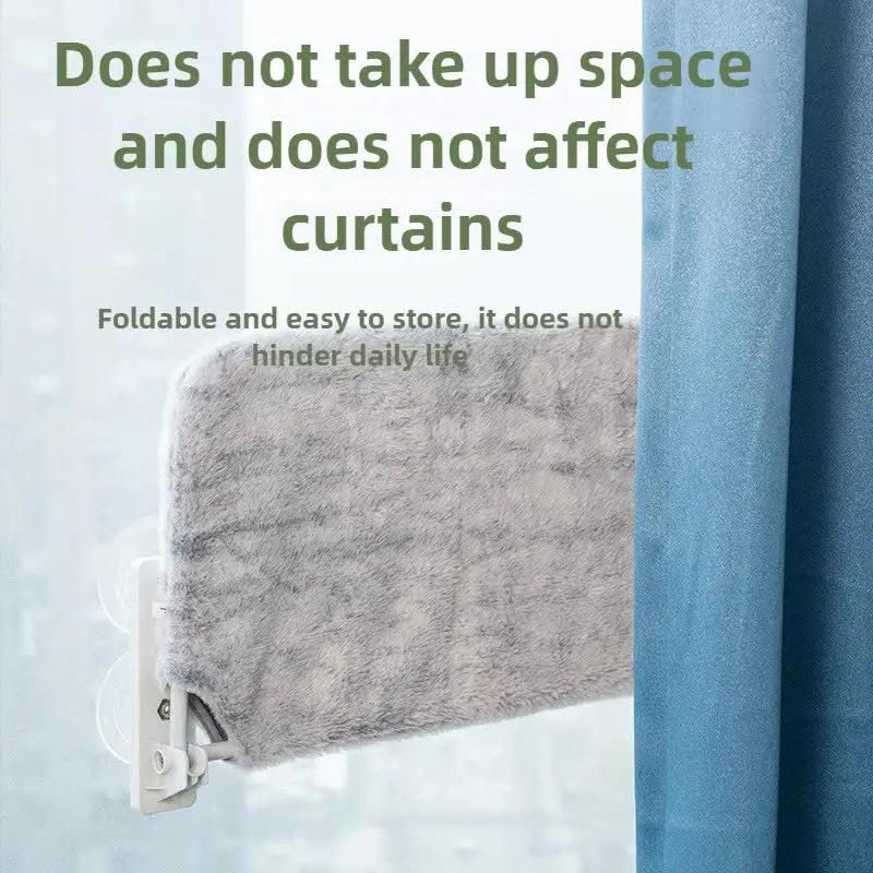 Foldable Window Grey Breathable Mesh Cat Perch(52 x 30 cm) - Cat Hammock with 85mm Strong Dual Suction Cups for Indoor Cats - Image 4