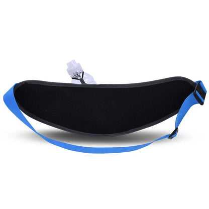 Blue Adjustable Large Capacity Outdoor Sports Running Waist Pack(Waistline 70-160CM) - Multifunctional Marathon Pouch With Water Bottle Holder & Headphone Exit - Image 5