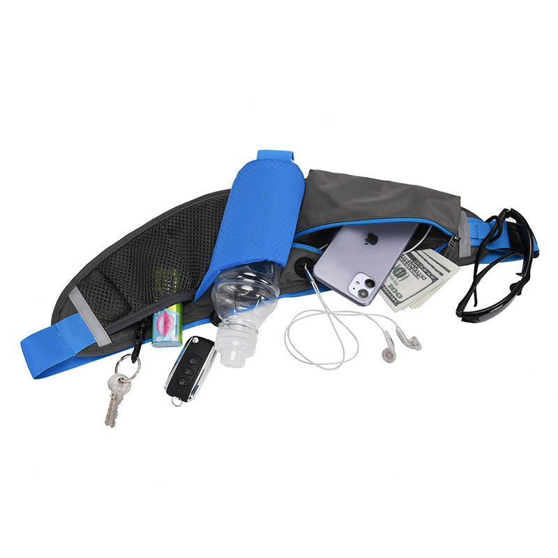 Green Adjustable Large Capacity Outdoor Sports Running Waist Pack(Waistline 70-160CM) - Multifunctional Marathon Pouch With Water Bottle Holder & Headphone Exit - Image 3