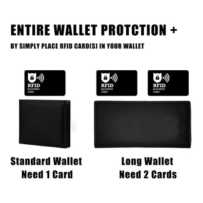 Black White Style RFID & NFC Blocking Card Set (5 Pack) - Contactless NFC ID / Credit Card Protection, Anti-Skimming Shield for Wallet - Image 5