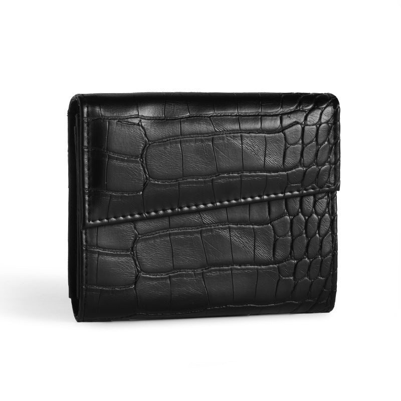 3-Pack Soft PU Rhombus Pattern Quilted Lipstick & Card Holder - Portable & Durable Cosmetic Pouch / Coin Purse (Brown Quilted & Beige Crocodile Pattern & Black Crocodile Pattern Set) - Image 2