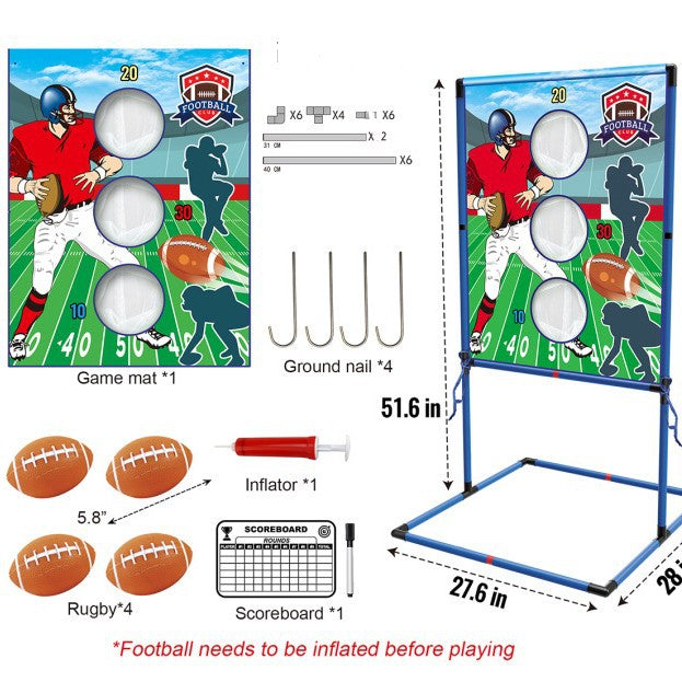 Outdoor/Indoor Portable Rugby Toss Game Set - Football Target Frame &  Rugby Toss Activity Toy, Durable & Easy Assembly Sports Equipment - Image 5