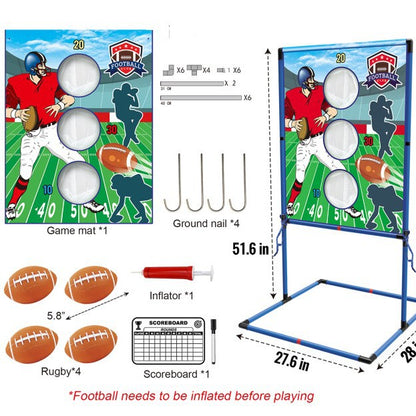 Outdoor/Indoor Portable Rugby Toss Game Set - Football Target Frame &  Rugby Toss Activity Toy, Durable & Easy Assembly Sports Equipment - Image 5
