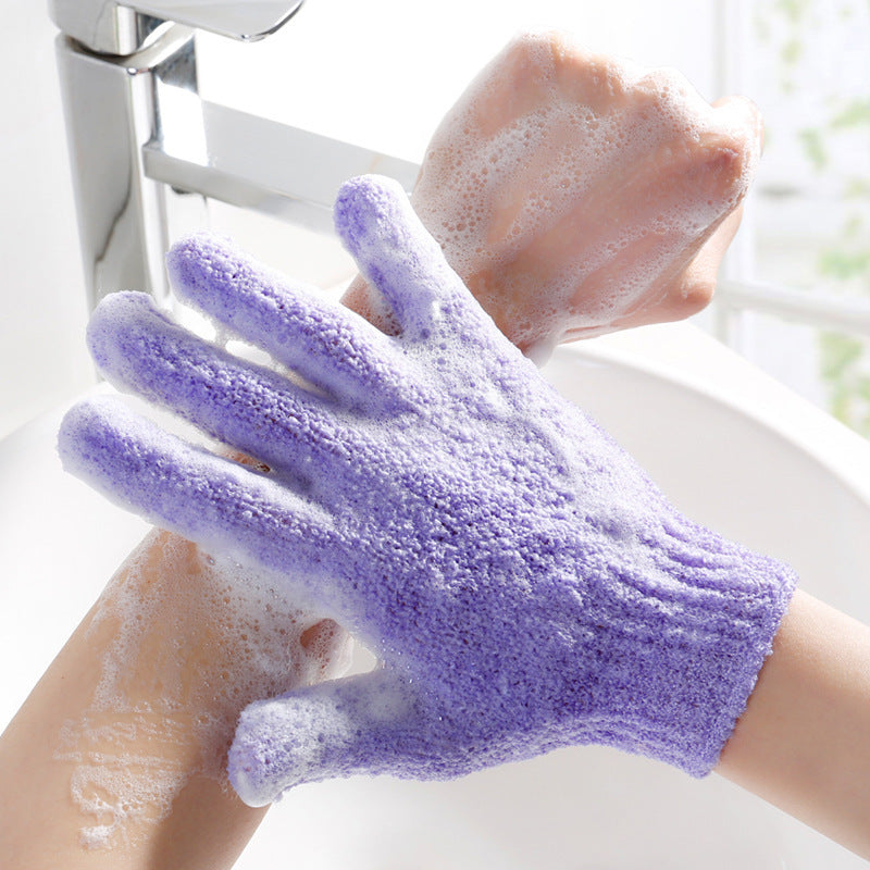 5-Pack Exfoliating Bath Mitts Set - Double-Sided & Gentle Scrubbing Gloves for Deep Skin Cleansing, Elastic Nylon Wristband - Image 5