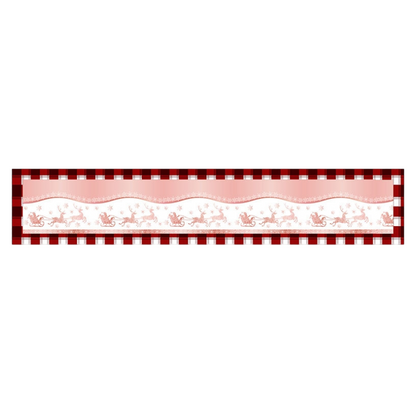 Style-4 New Year & Christmas Table Runner(33 x 180 CM) - Festive Linen Tablecloth, Digital Print Christmas Decor