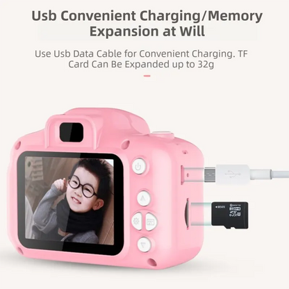 X2 Blue HD Dual Lens Kids Carrot Bunny Digital Camera - Multi-Functions With 20MP Interpolation, Photo & Multiple Filters, 1080P Video and Game - Image 5