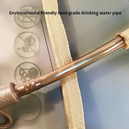 Outdoor Khaki 2.5L Hydration Bladder for Running & Cycling - Eco-Friendly PEVA Material Water Reservoir Pack Insert with Bite Valve & 93CM Water Pipe - Image 4