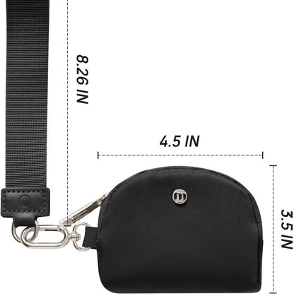 Black Women's Ultralight Fashion Nylon Wristlet Pouch Set - Portable Mini Coin Purse & Key Holder Wallet - Image 4