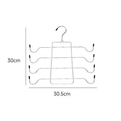 2-Pack Vertical Layered Bra and Lingerie Organiser Hanger(4 Tier: 30.5X30cm) - Stainless Steel Space Saver for Underwear, Bras, and Tank Tops - Image 3