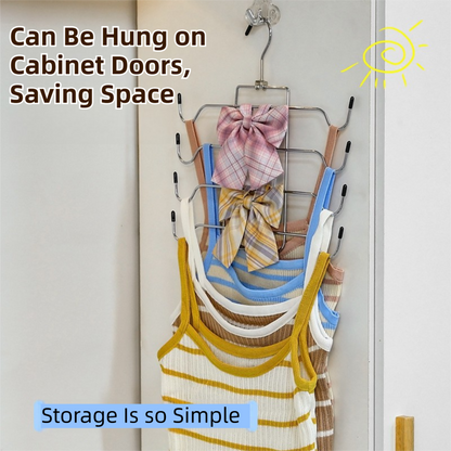 Foldable Vertical Layered Bra and Lingerie Organiser Hanger(8 Tier: 50.5X30.5cm) - Stainless Steel Space Saver for Underwear, Bras, and Tank Tops - Image 3