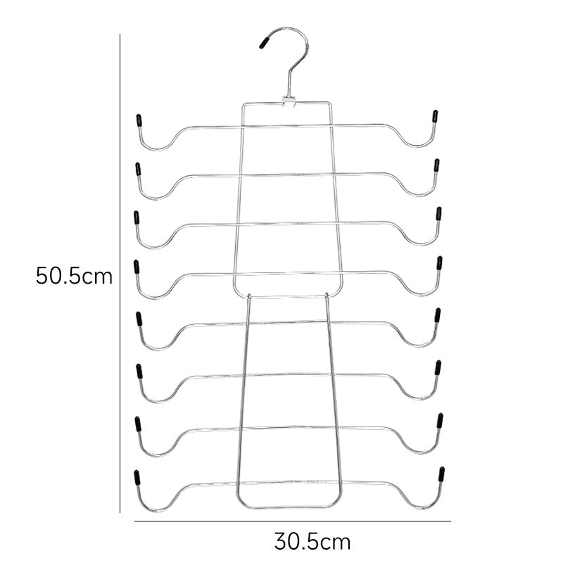 Foldable Vertical Layered Bra and Lingerie Organiser Hanger(8 Tier: 50.5X30.5cm) - Stainless Steel Space Saver for Underwear, Bras, and Tank Tops - Image 5