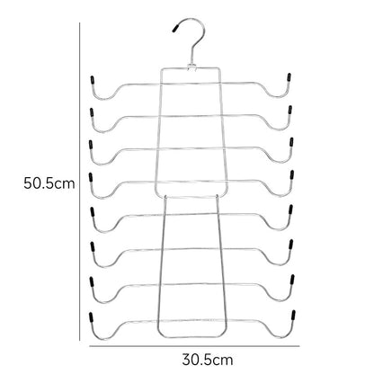 Foldable Vertical Layered Bra and Lingerie Organiser Hanger(8 Tier: 50.5X30.5cm) - Stainless Steel Space Saver for Underwear, Bras, and Tank Tops - Image 5