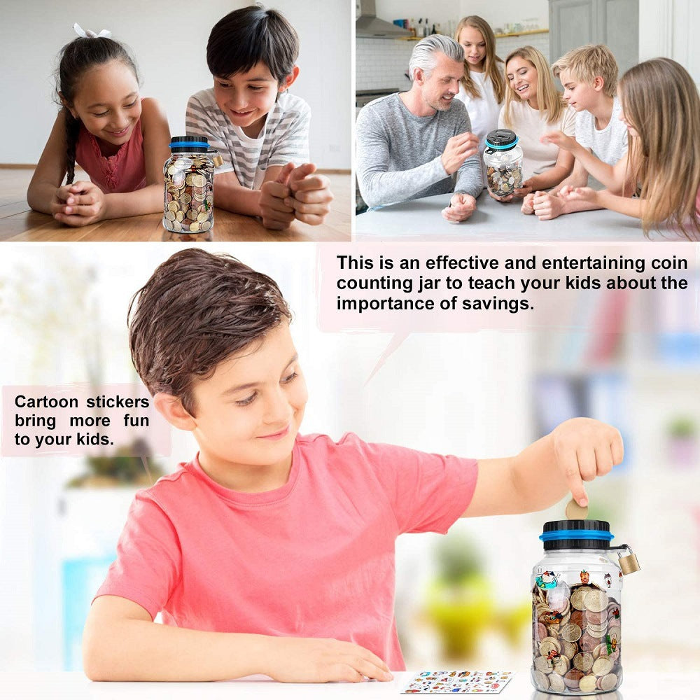Digital Counting Money Box with Lock - AUD Australian Coin Compatible Piggy Bank for Kids & Adults (7.95x4.45in) - Image 3