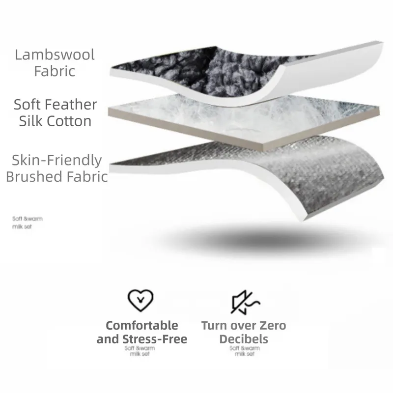 Superior Insulation Khaki Dual-Sided Pet Sleeping Mat(120X60CM) for Dogs & Cats - 3D Thickened Support & Durable Wavy Quilting, Reversible Lamb Velvet & Brushed Cotton Bed - Image 4
