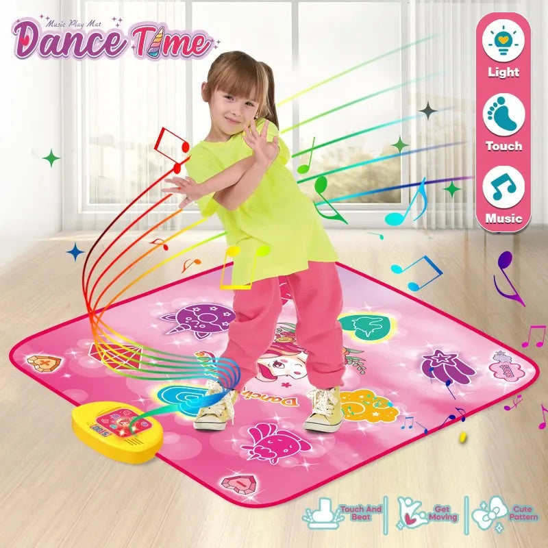 2-Pack Kids Multifunctional Electronic Dance Mat - Undersea World & Space Theme Play Mat with Sound Recognition for Early Education and Physical Exercise