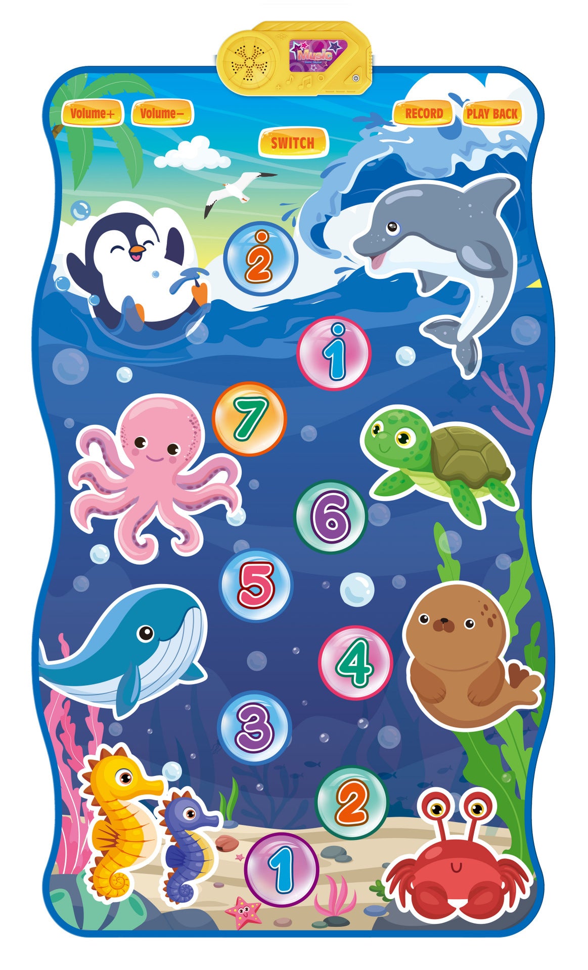 2-Pack Kids Multifunctional Electronic Dance Mat - Undersea World & Space Theme Play Mat with Sound Recognition for Early Education and Physical Exercise - Image 5