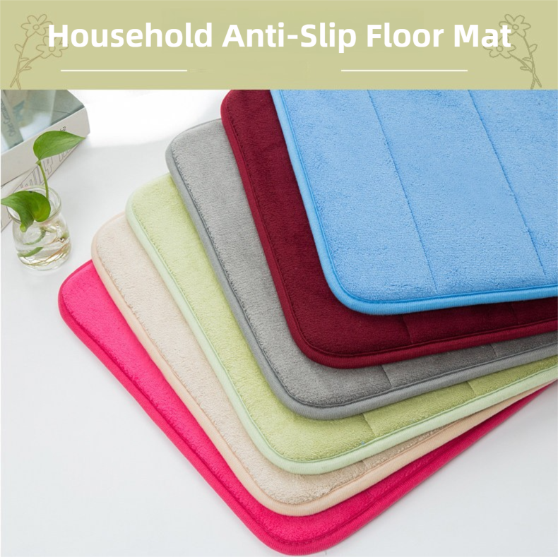 Grey Ultra-Absorbent Non-Slip Thickened Bath Mat(1.8x50x80CM) - Luxurious Durable Soft Floor Rug with Rubber Backing, Hand & Machine Washable Doormat for Bathroom & Entry - Image 2