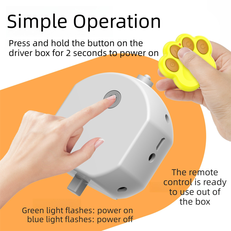 Orange Durable TPU Smart Interactive Electric Pet Toy Ball With Remote - Automatic Normal & Crazy Mode Bouncing Dog & Cat Chew Toy, Remote Activated - Image 7