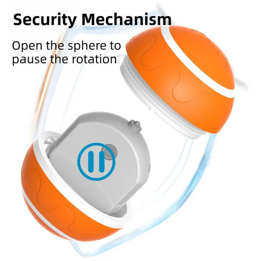 Orange Durable TPU Smart Interactive Electric Pet Toy Ball - Automatic Bouncing Dog & Cat Chew Toy, Shaking Smart Activated - Image 3