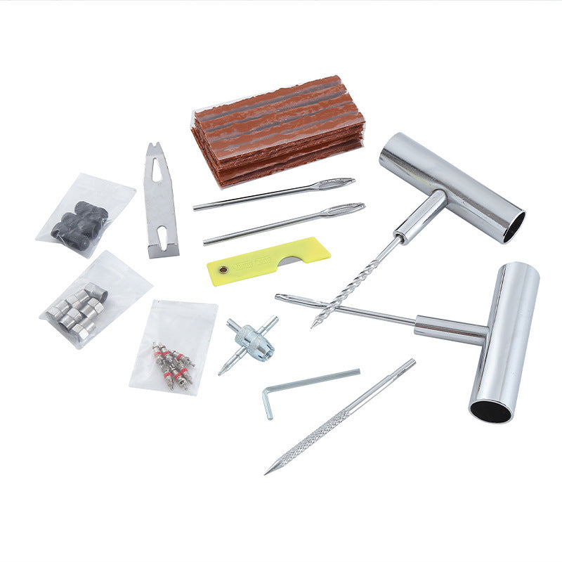 A 33-piece set Blue Heavy-Duty Tubeless Tyre Repair Kit - Emergency Puncture Plug Set for Cars, Motorcycles & ATVs - Image 4