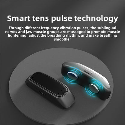 Black Smart Anti-Snoring Device - TENS Pulse Snore Stopper for Quieter Sleep - Image 2