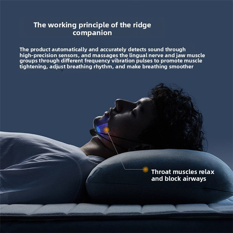 Black Smart Anti-Snoring Device - TENS Pulse Snore Stopper for Quieter Sleep - Image 3